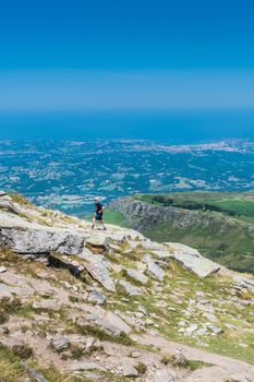 The Rhune mountain in the Pyrenees-Atlantique in France