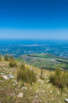 The Rhune mountain in the Pyrenees-Atlantique in France