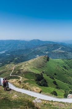 The Rhune mountain in the Pyrenees-Atlantique in France