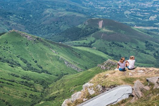 The Rhune mountain in the Pyrenees-Atlantique in France