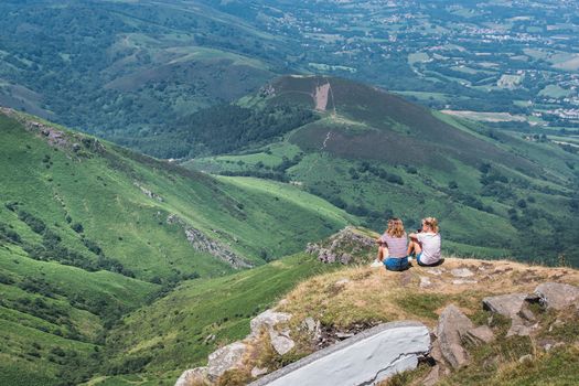 The Rhune mountain in the Pyrenees-Atlantique in France