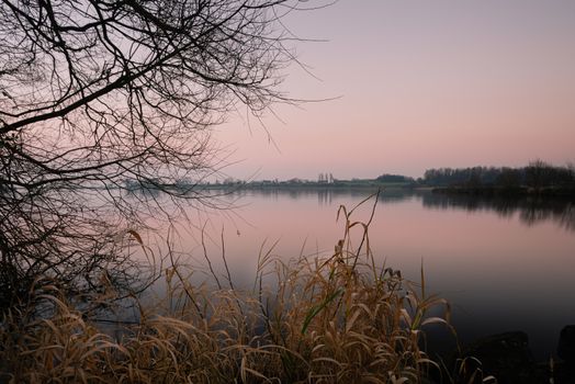 Sunset at Kinnegoe Marina, Oxford Island, Lough Neagh, County Armagh, Northern Ireland