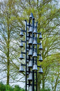 Monument of bells in thr Garden, the Netherlands, Lisse