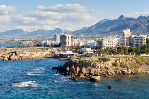 The Kyrenia coastline in the Turkish Republic of Northern Cyprus.