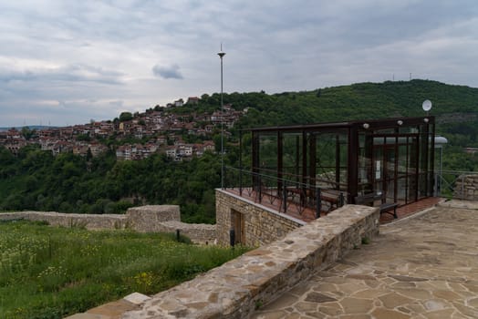 Funicular station in Trapezitsa fortress ruins. Veliko Tarnovo in Bulgaria.