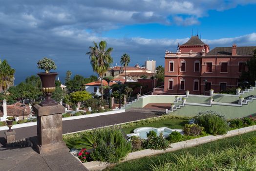 La Orotava, Spaint -January 12, 2020:  Jardín Victoria garden in La Orotava town, enerife, Canary islands.