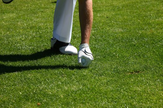 golf sport on a gold course in Switzerland with green grass