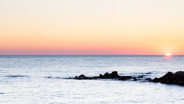 A Mediterranean sunset taken from the Turkish coastline.