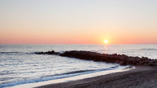 A Mediterranean sunset taken from the Turkish coastline.