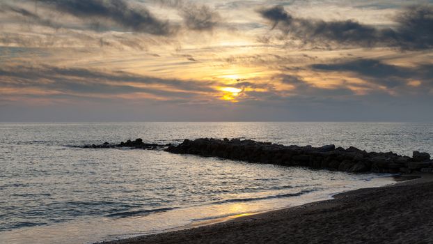 A Mediterranean sunset taken from the Turkish coastline.