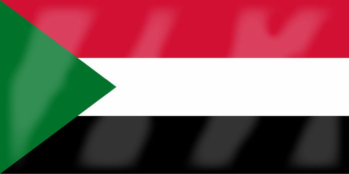 The flag of the African country Sudan