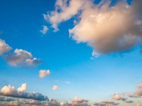 Passing cloud with vivid blue sky in the afternoon