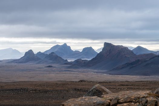 Langjokull Glacier epic mountain formations next to glacier