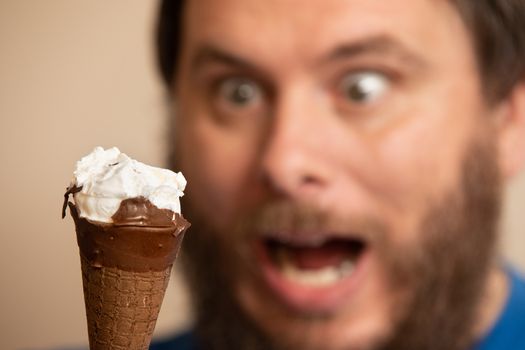 Man wishes to get himself some ice cream