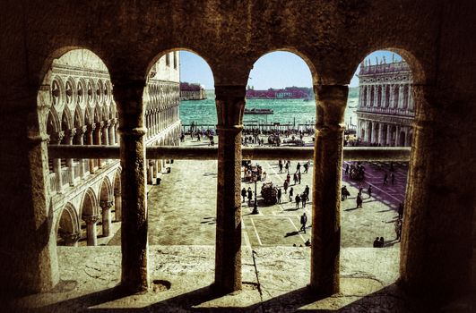 VENICE,ITALY 26 FEBRUARY 2020: San Marco square in Venice