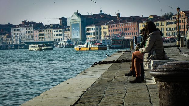 VENICE,ITALY 26 FEBRUARY 2020: Cityscape of Venice