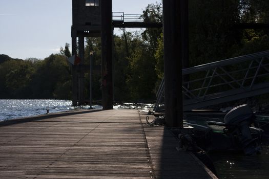 Jetty on the Po River in Italy