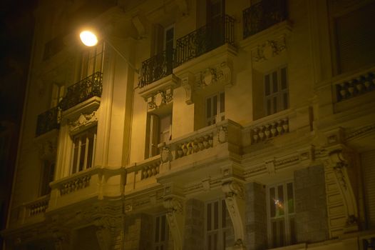 NICE, FRANCE 26 FEBRUARY 2020: Buildings on the streets of Nice in France