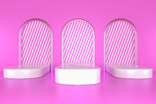 3d render, abstract geometric background, cylinder podium, minimalistic primitive shapes, modern mock up, blank template, empty showcase, shop display