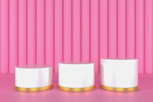 3d render, abstract geometric background, cylinder podium, minimalistic primitive shapes, modern mock up, blank template, empty showcase, shop display