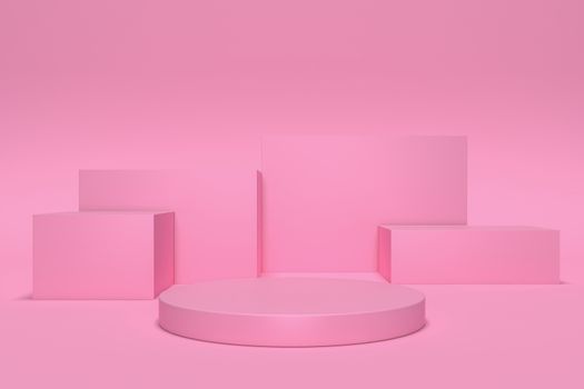 3d render, abstract geometric background, cylinder podium, minimalistic primitive shapes, modern mock up, blank template, empty showcase, shop display