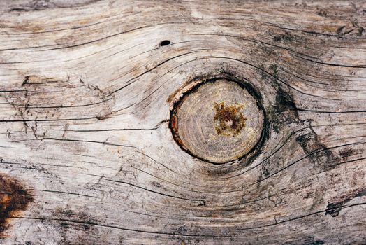 Aged and weathered wooden plank background from above