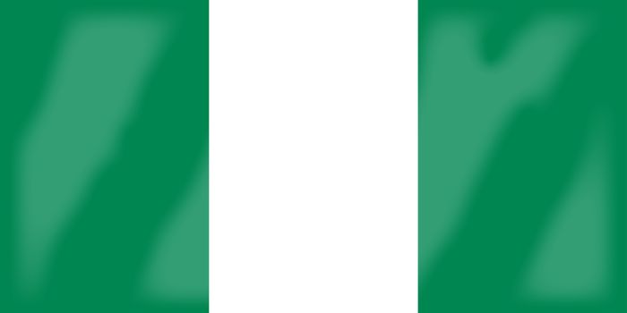 The flag of the African country of Nigeria