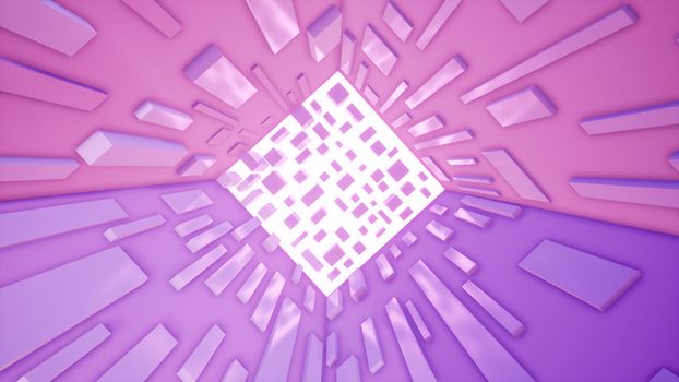 abstract pink background with squares, 3d rendering