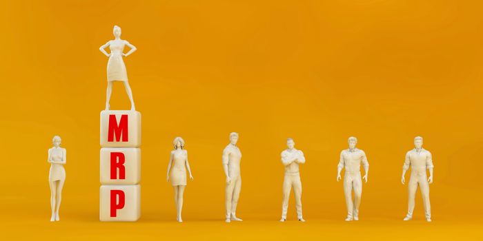 MRP Material Requirements Planning Presentation Background in Orange and Red