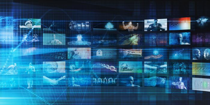 Digital Entertainment and Streaming Broadcast Technology Art