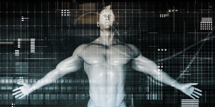 Healthcare Technology and Medical Scan of a Body Diagnosis