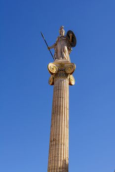 Athena goddess statue at the Academy of Athens, Greece.