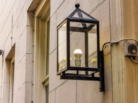 Modern design lamppost, city lighting and architecture, new street lantern