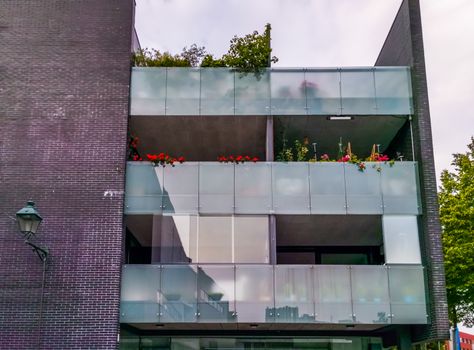 modern apartments bulding in the city of breda, city architecture of the netherlands