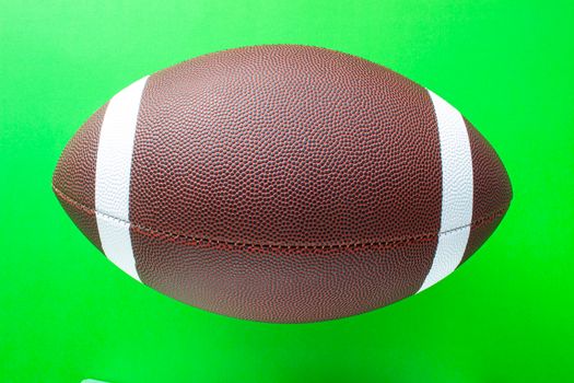 A football on a green background
