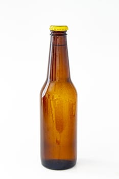 Brown Beer Bottle isolated on white background