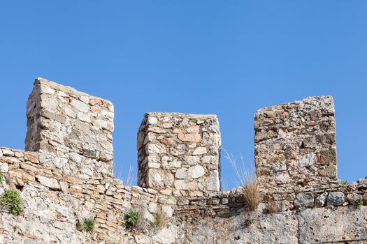 The ramparts of Alanya Castle in southern Turkey.  The medieval castle dates back to the 13th century.