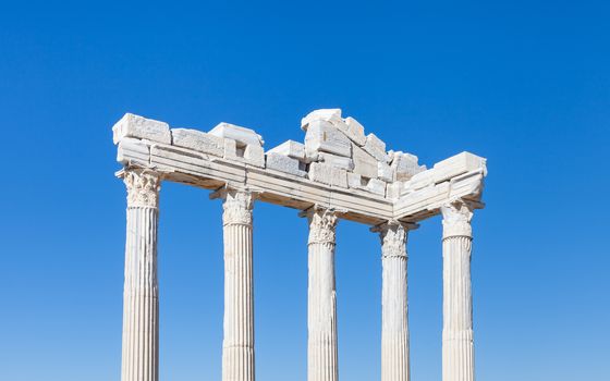 The Temple of Apollo is located in the ancient Greek city of Side in southern Turkey.