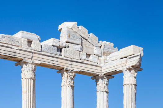 The Temple of Apollo is located in the ancient Greek city of Side in southern Turkey.