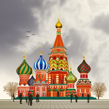 illustration of trip to Moscow