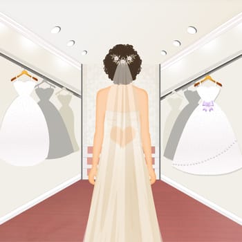 illustration of proof of the wedding dress