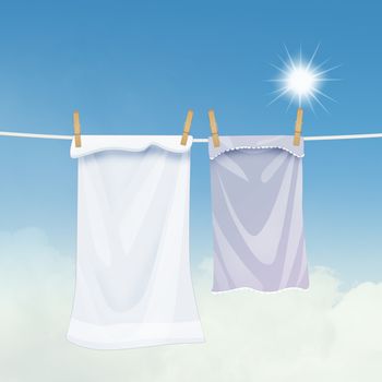 illustration of laundry hanging out