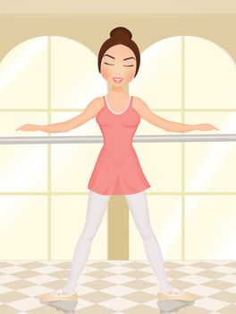 illustration of ballet school