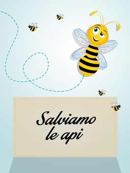 illustration of save the bees