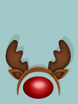 illustration of Reindeer horns and nose