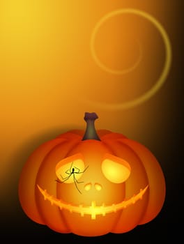illustration of Halloween pumpkin