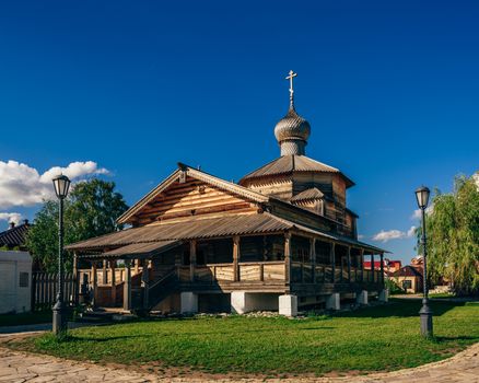 Wooden Holy Trinity Church of John-Baptist Monastery in City-Island Sviyazhsk.