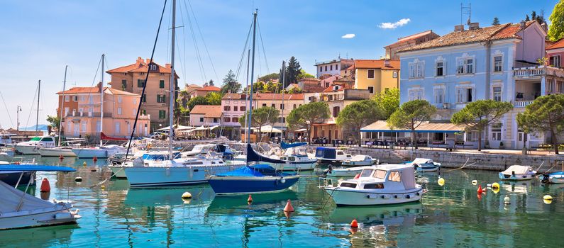 Idyllic mediterranean waterfront in Volosko village, Opatija riviera, Kvarner bay of Croatia