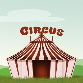 illustration of circus tent
