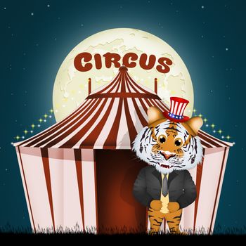 illustration of the circus tent